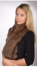 Brown sable fur scarf, for women